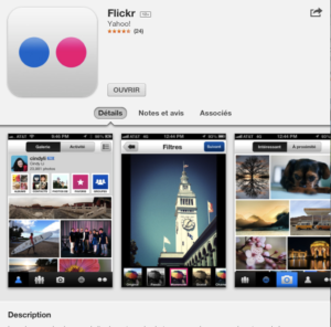 flickr pour iphone