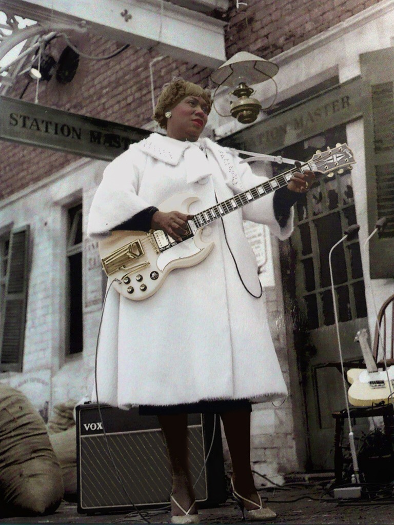 Sister Rosetta Tharpe with her Gibson SG. 1960's Source:OpenPics
